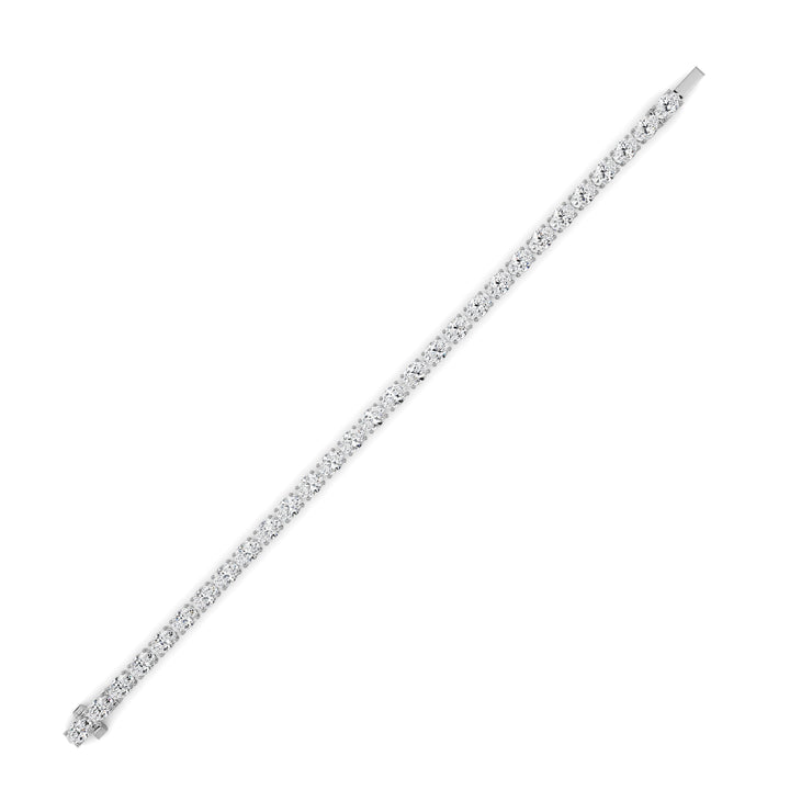 13CTW Oval Shaped Lab Grown Diamond (F/VS) Classic Line Bracelet in 14K Gold