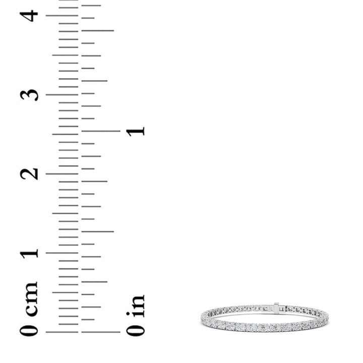 7CTW Oval Shaped Lab Grown Diamond (F/VS) Tennis Bracelet in 14K Gold