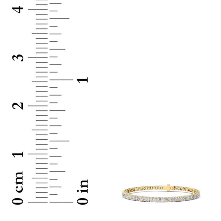 7CTW Oval Shaped Lab Grown Diamond (F/VS) Tennis Bracelet in 14K Gold