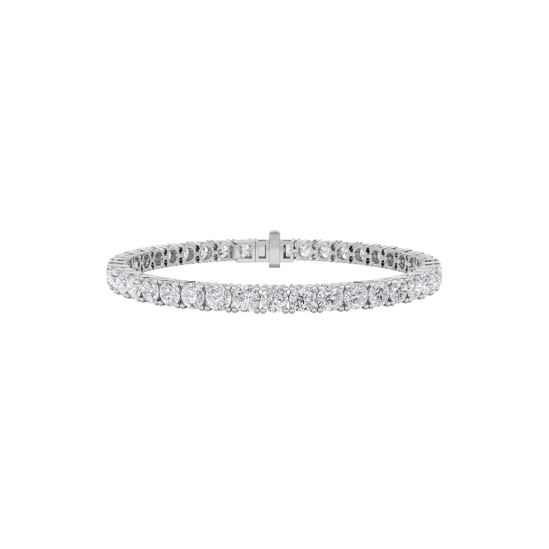 14CTW Round Shaped Lab Grown Diamond (F/VS) Classic Tennis Bracelet in 14K Gold