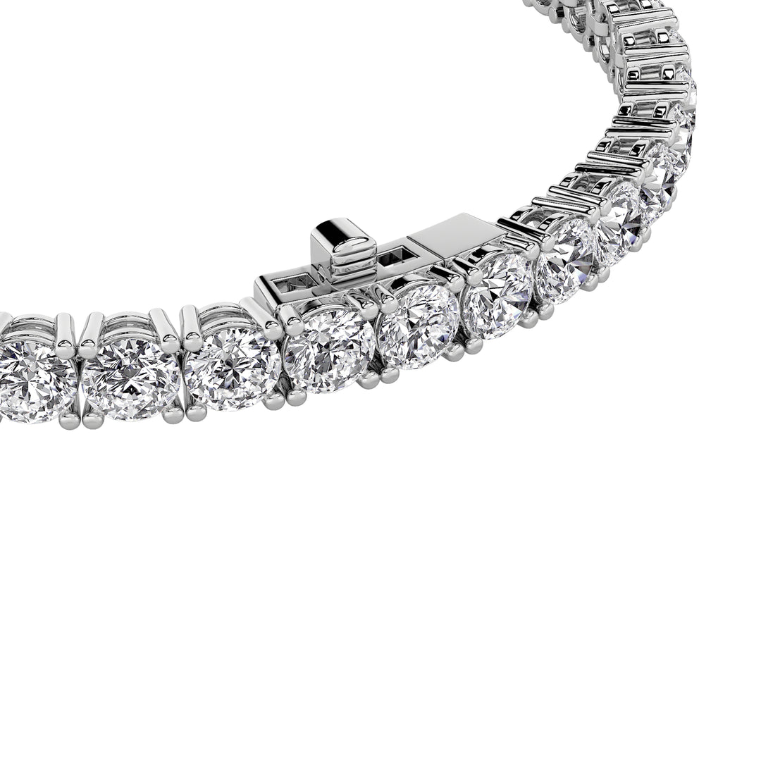 6CTW Round Shaped Lab Grown Diamond (F/VS) Tennis Bracelet in 14K Gold