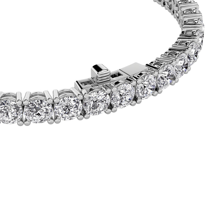 6CTW Round Shaped Lab Grown Diamond (F/VS) Tennis Bracelet in 14K Gold