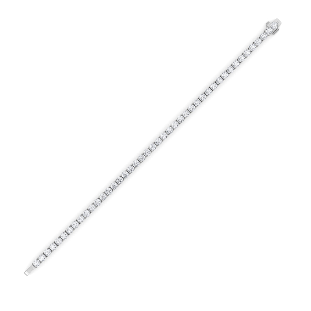 10CTW Round Shaped Lab Grown Diamond (F/VS) Tennis Bracelet in 14K Gold