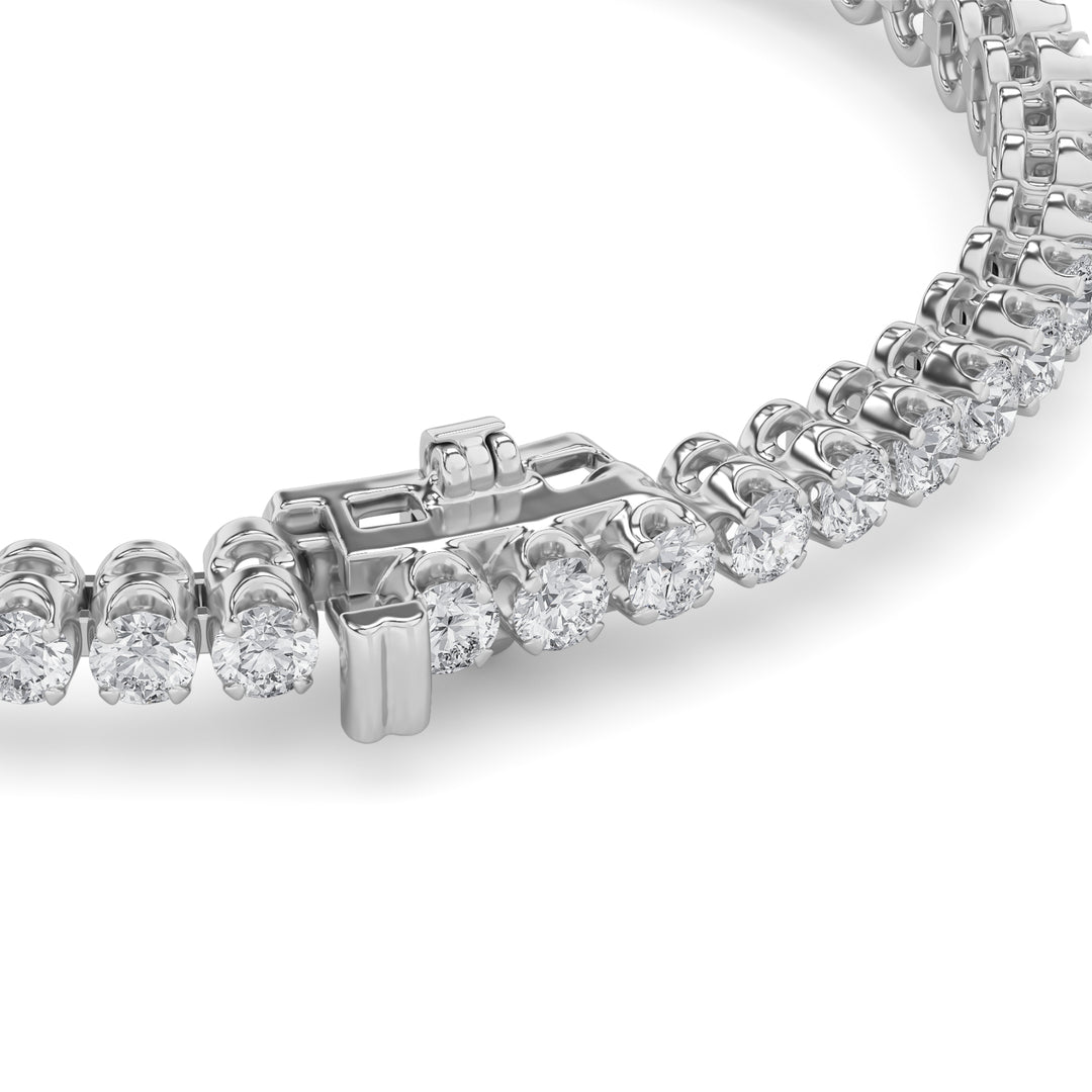 5CTW Round Shaped Lab Grown Diamond (F/VS) Graduating Tennis Bracelet in 14K Gold