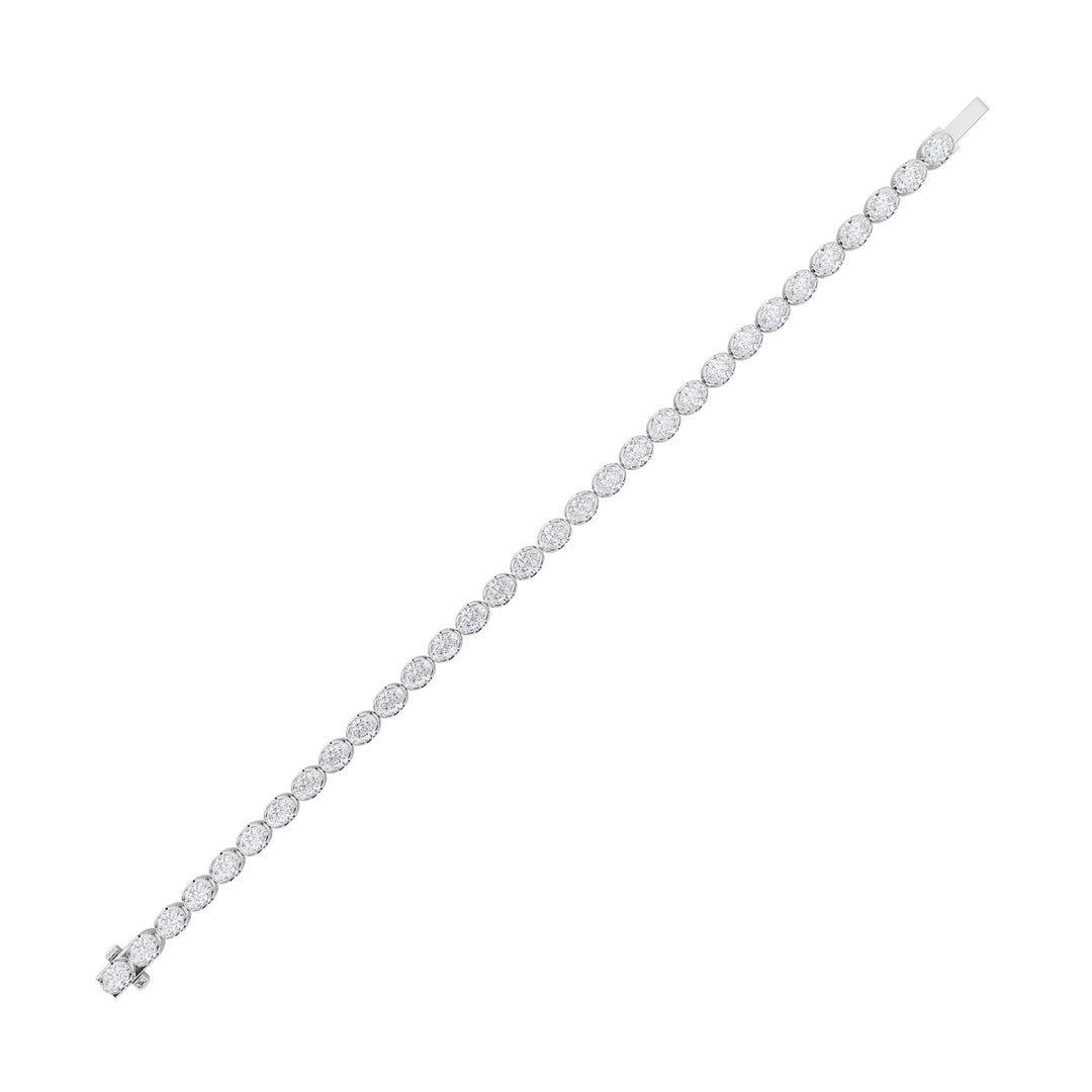 11CTW Oval Shaped Lab Grown Diamond (F/VS) Bracelet in 14K Gold