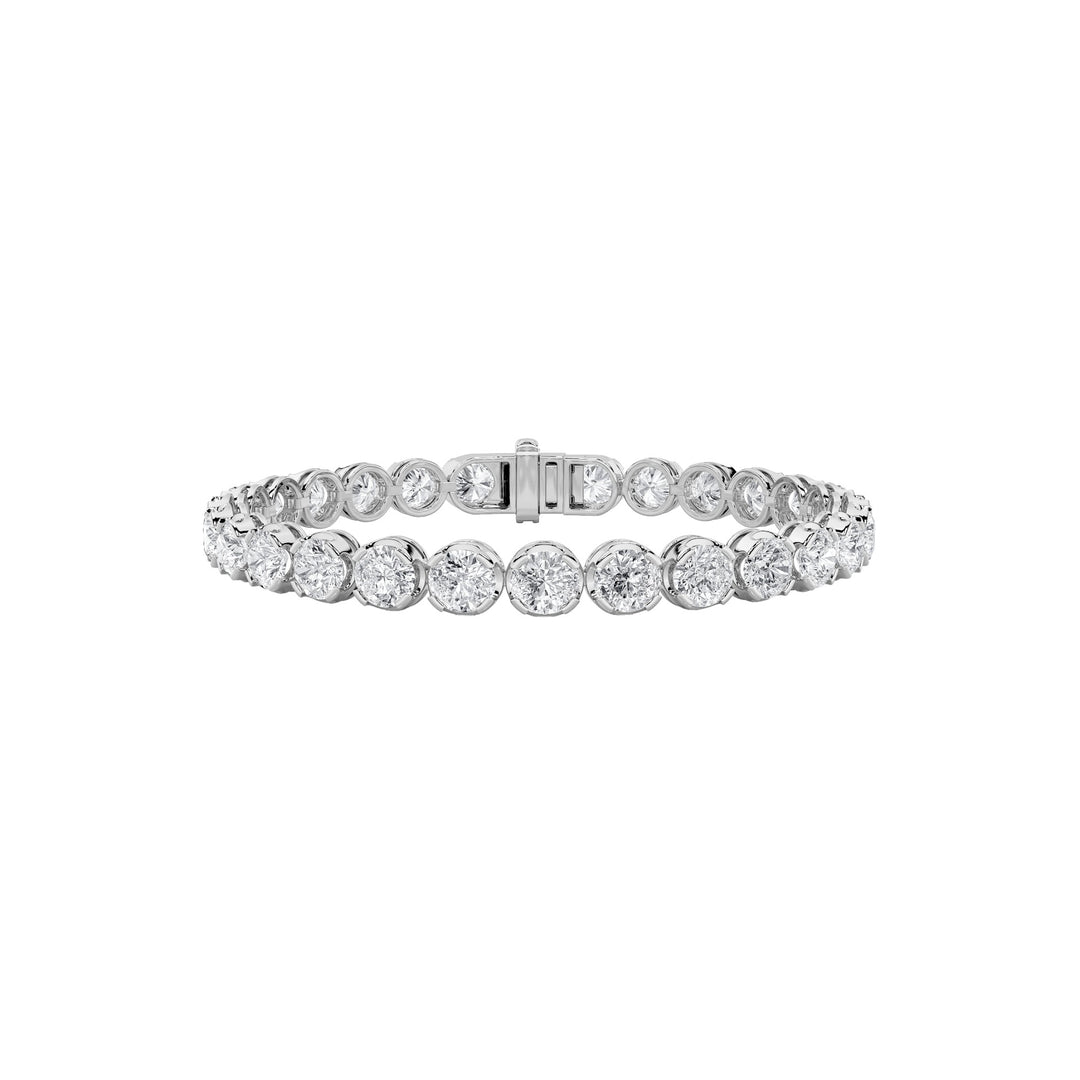 12CTW Round Shaped Lab Grown Diamond (F/VS) Bracelet in 14K Gold
