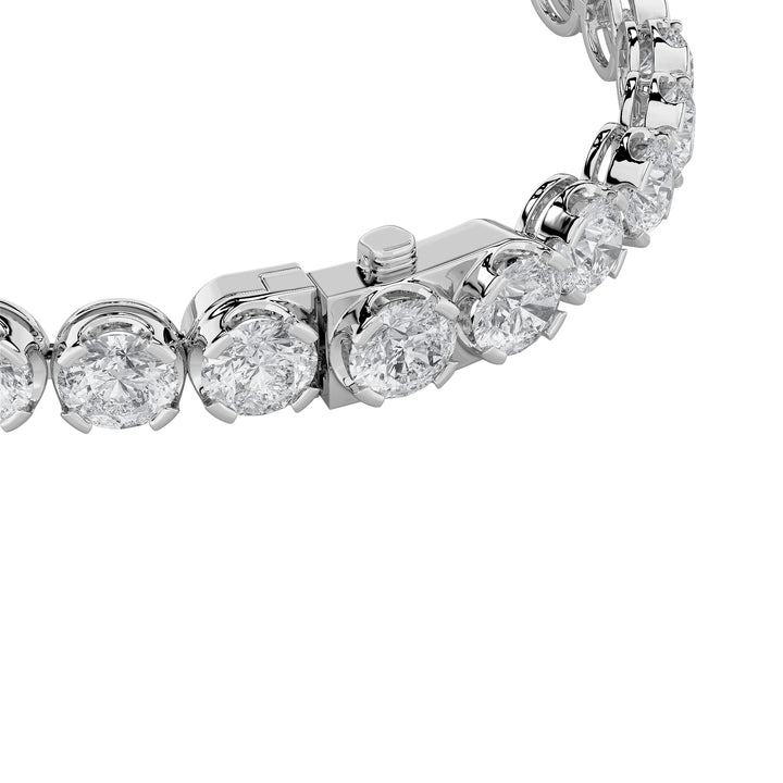 6CTW Round Shaped Lab Grown Diamond (F/VS)  Bracelet in 14K Gold