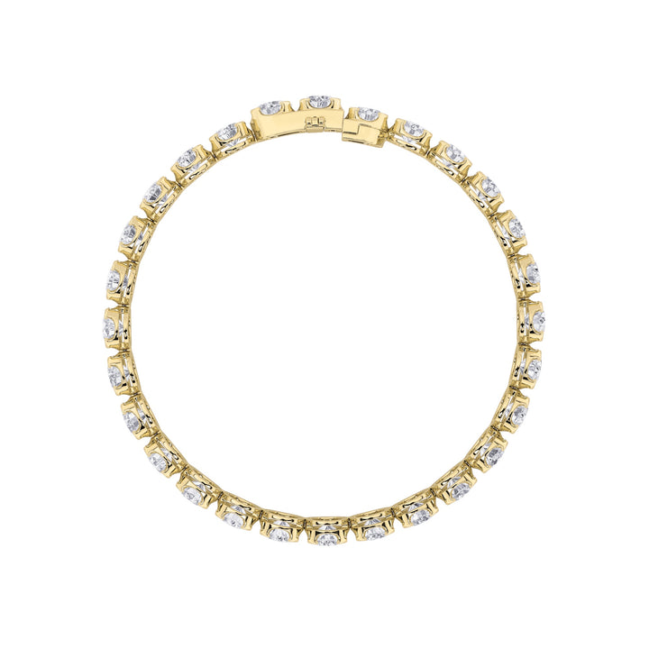 6CTW Round Shaped Lab Grown Diamond (F/VS)  Bracelet in 14K Gold