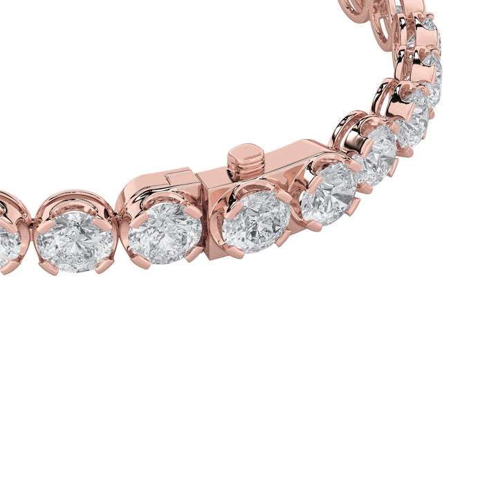 7CTW Round Shaped Lab Grown Diamond (F/VS)  Bracelet in 14K Gold