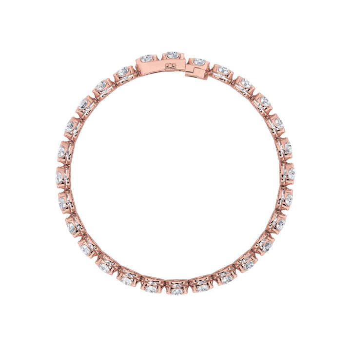 7CTW Round Shaped Lab Grown Diamond (F/VS)  Bracelet in 14K Gold