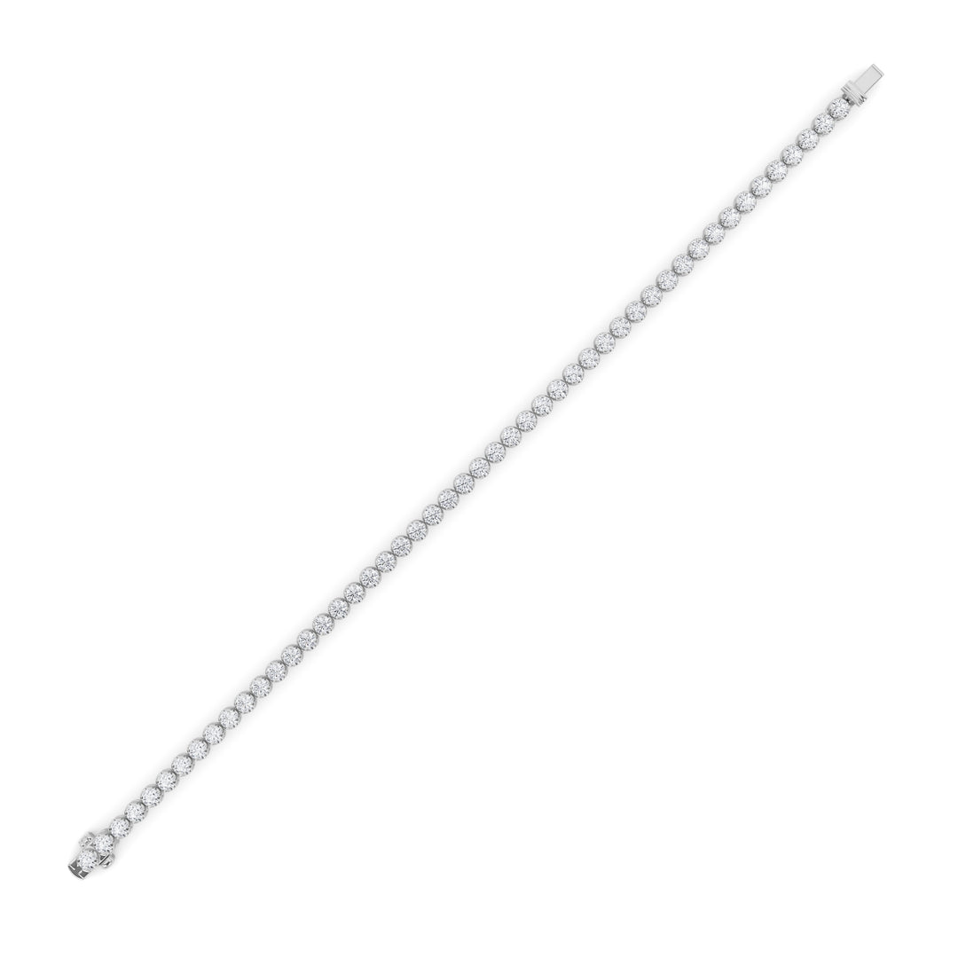 8CTW Round Shaped Lab Grown Diamond (F/VS)  Bracelet in 14K Gold