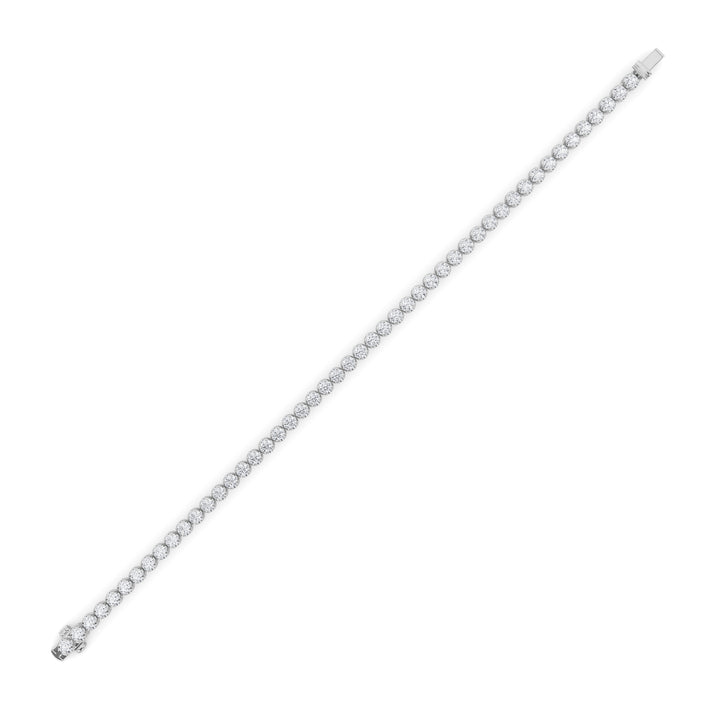 8CTW Round Shaped Lab Grown Diamond (F/VS)  Bracelet in 14K Gold