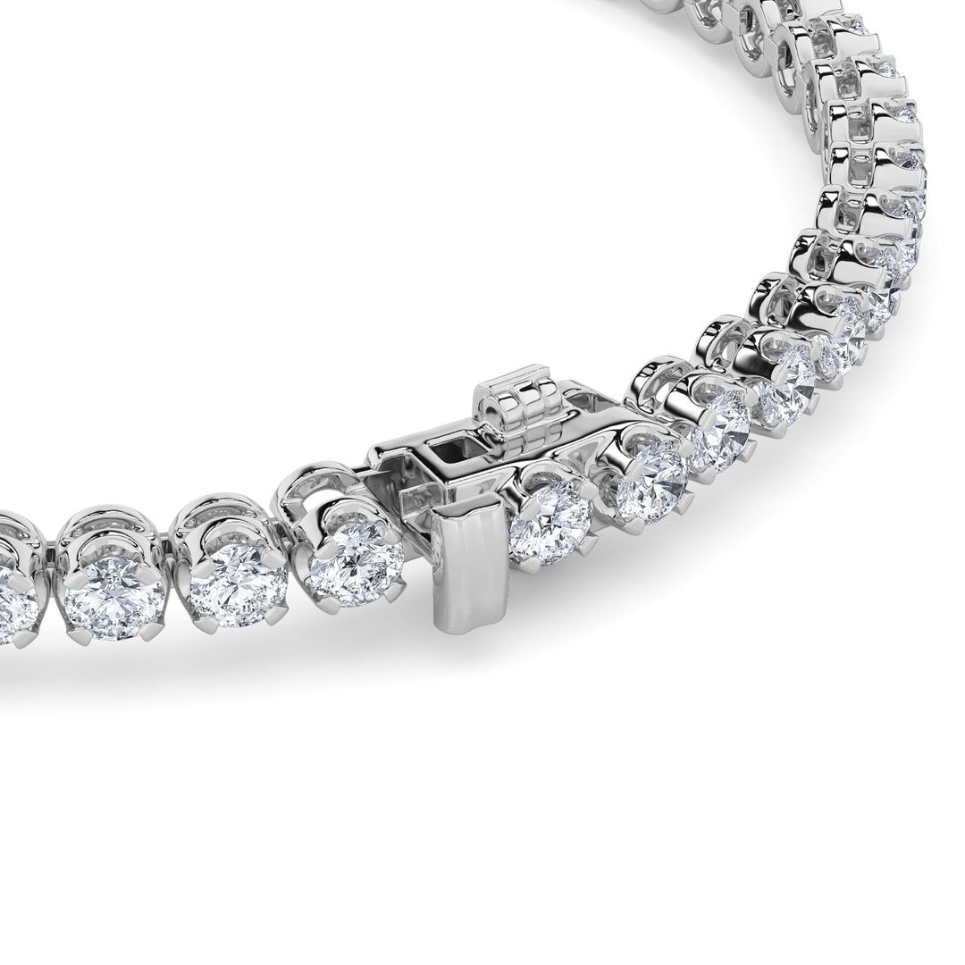 8CTW Round Shaped Lab Grown Diamond (F/VS)  Bracelet in 14K Gold