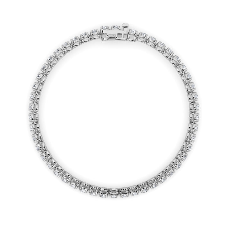 8CTW Round Shaped Lab Grown Diamond (F/VS)  Bracelet in 14K Gold