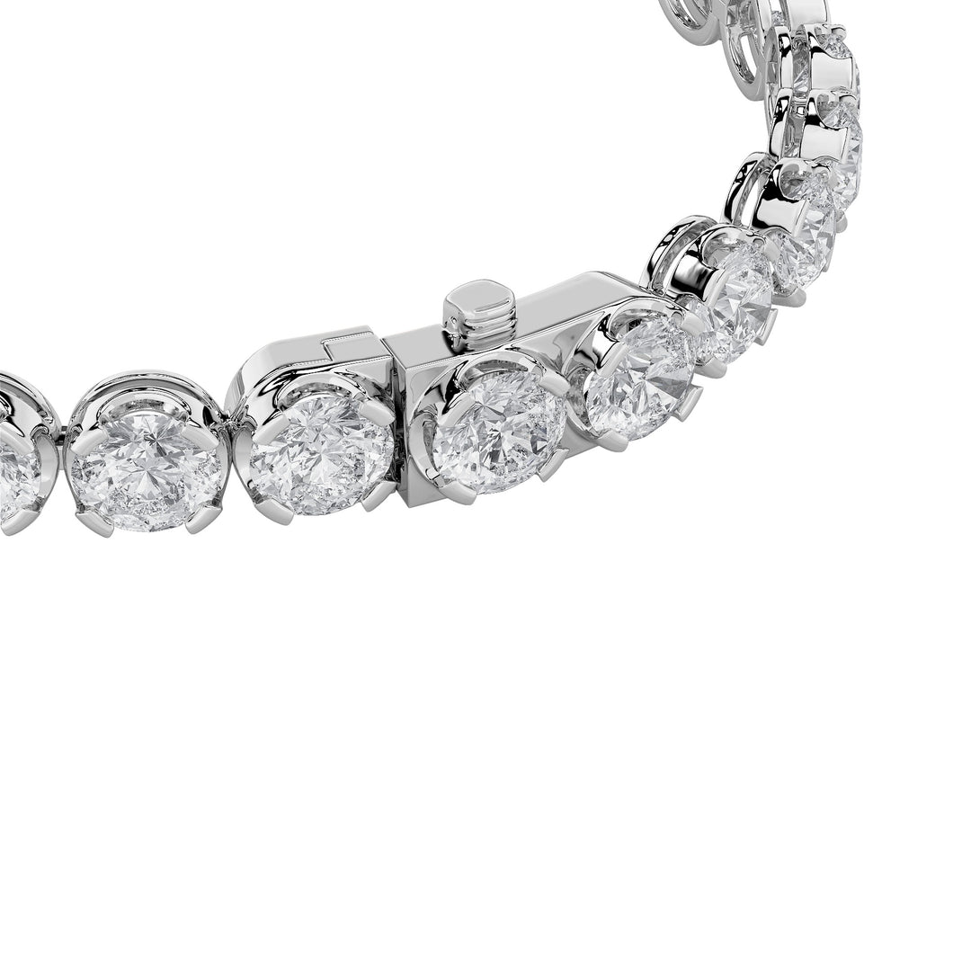 9CTW Round Shaped Lab Grown Diamond (F/VS)  Bracelet in 14K Gold
