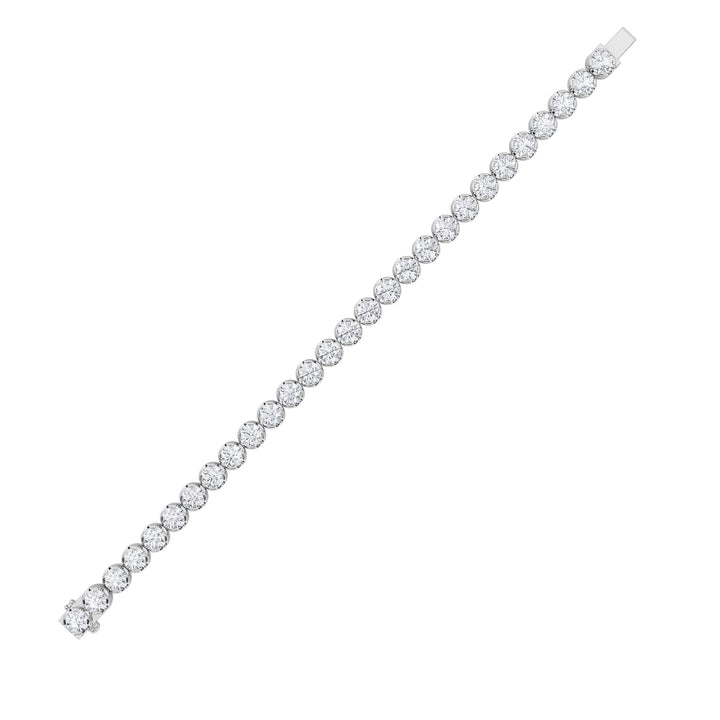 9CTW Round Shaped Lab Grown Diamond (F/VS)  Bracelet in 14K Gold