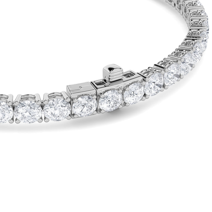 9CTW Round Shaped Lab Grown Diamond (F/VS) Tennis Bracelet in 14K Gold