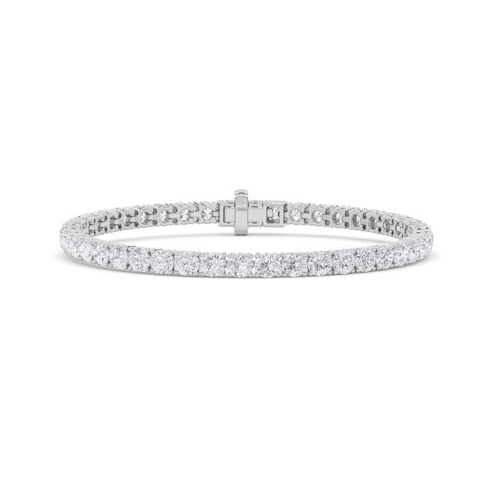 9CTW Round Shaped Lab Grown Diamond (F/VS) Tennis Bracelet in 14K Gold
