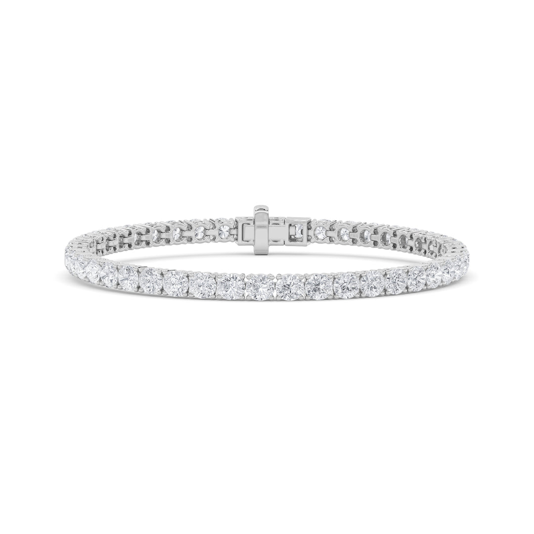 9.5CTW Round Shaped Lab Grown Diamond (F/VS) Bracelet in 14K Gold
