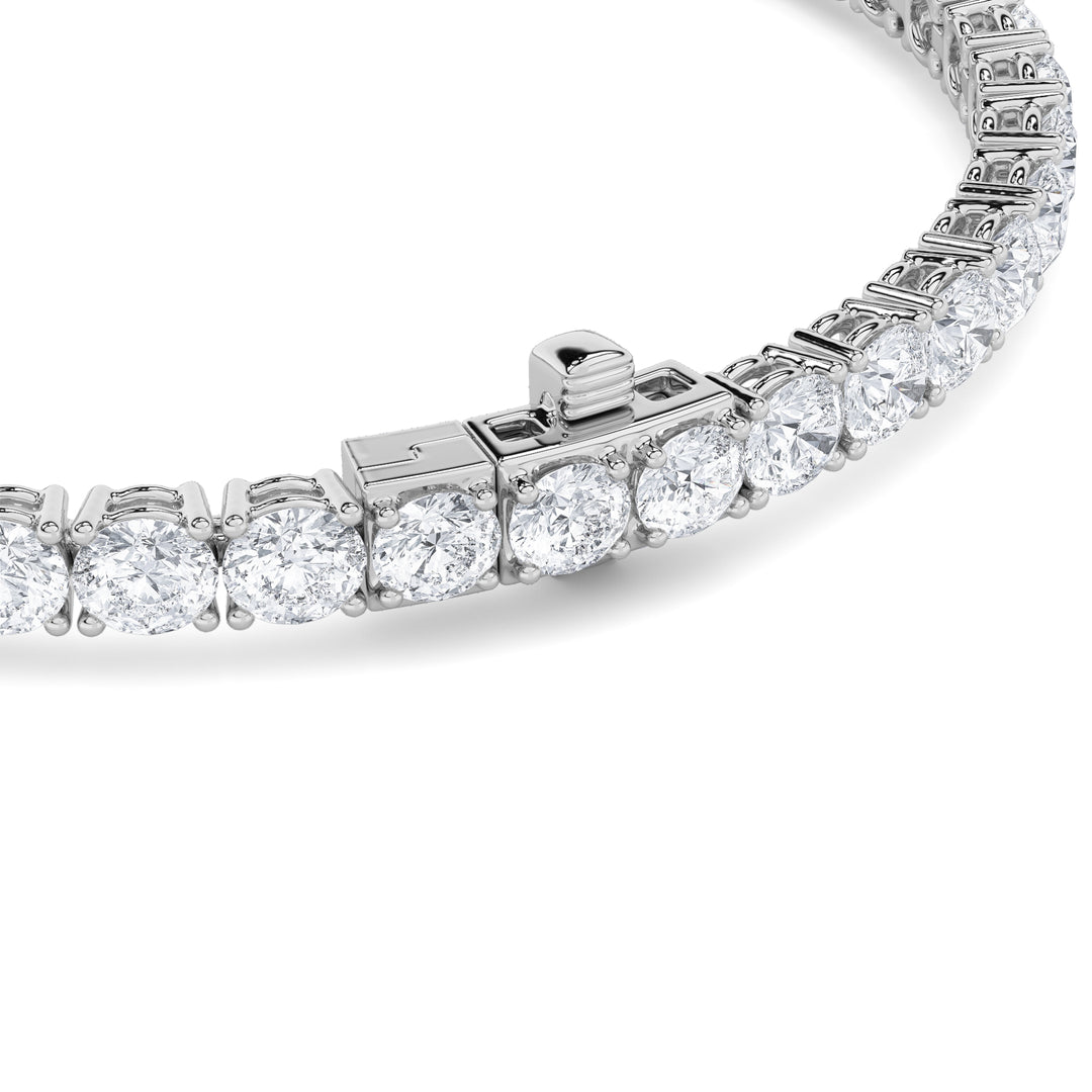 9.5CTW Round Shaped Lab Grown Diamond (F/VS) Bracelet in 14K Gold