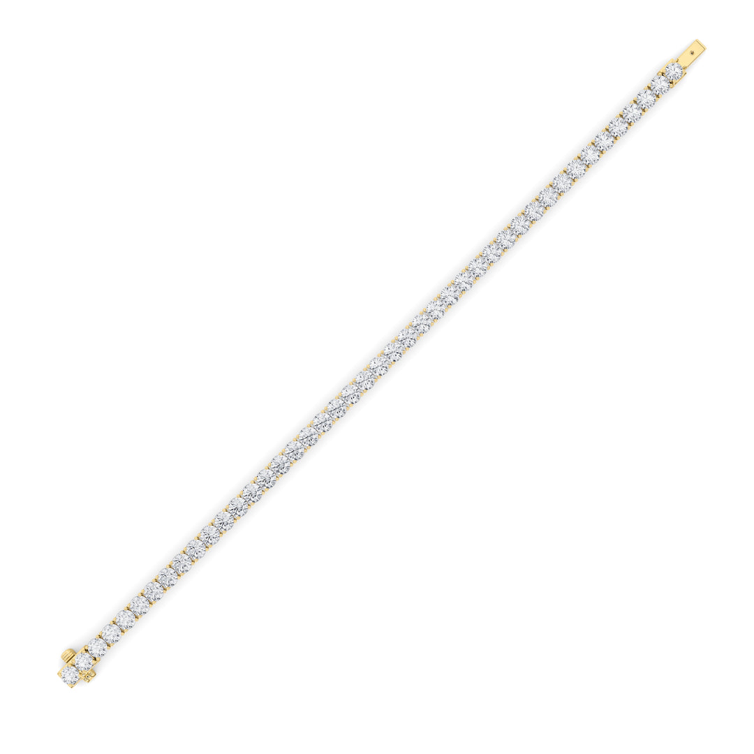 9.5CTW Round Shaped Lab Grown Diamond (F/VS) Bracelet in 14K Gold