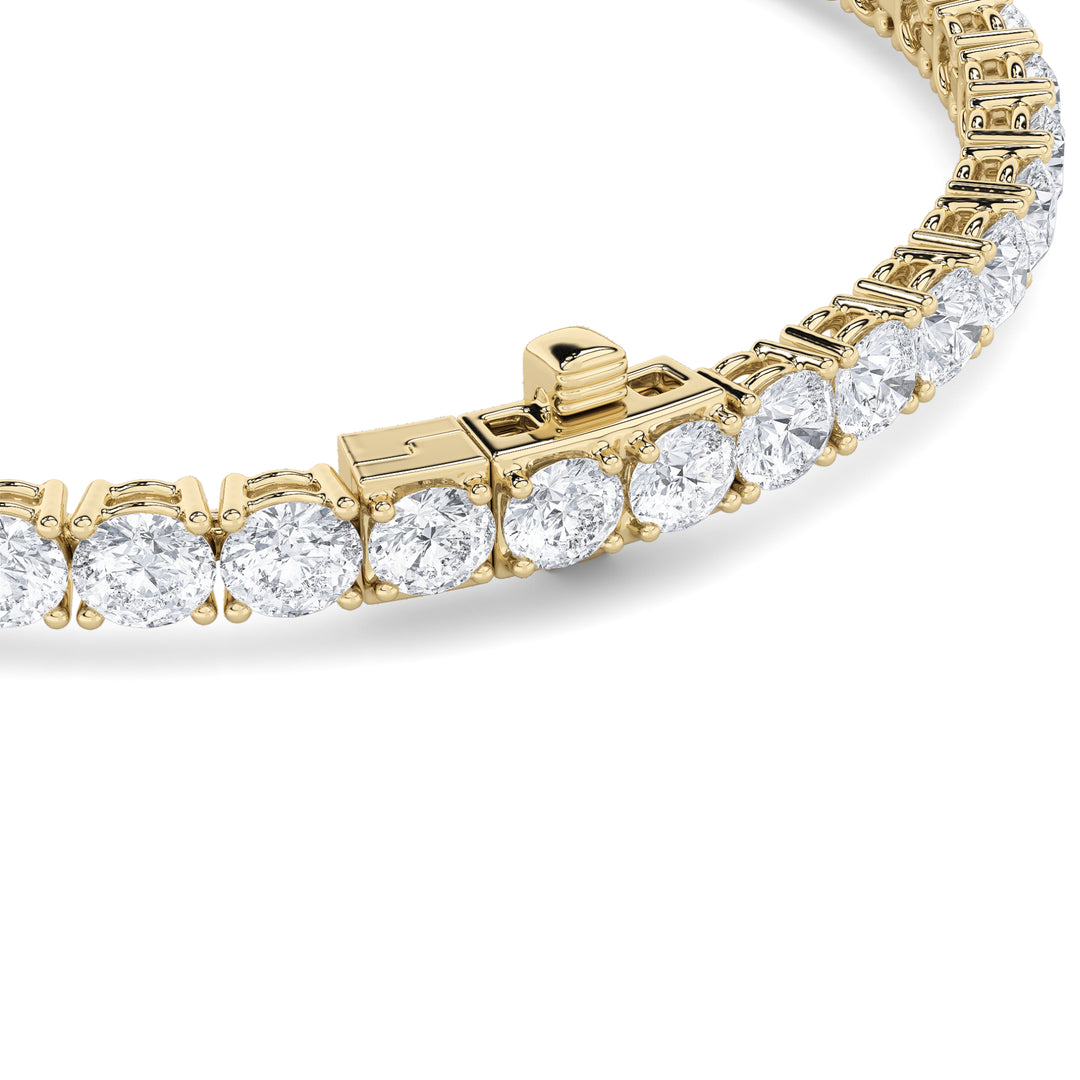 9.5CTW Round Shaped Lab Grown Diamond (F/VS) Bracelet in 14K Gold