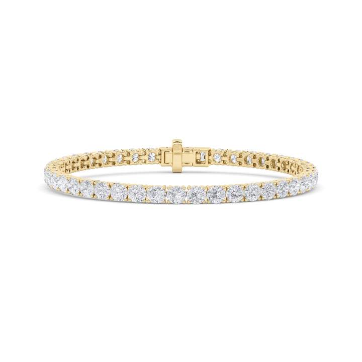 9.5CTW Round Shaped Lab Grown Diamond (F/VS) Bracelet in 14K Gold