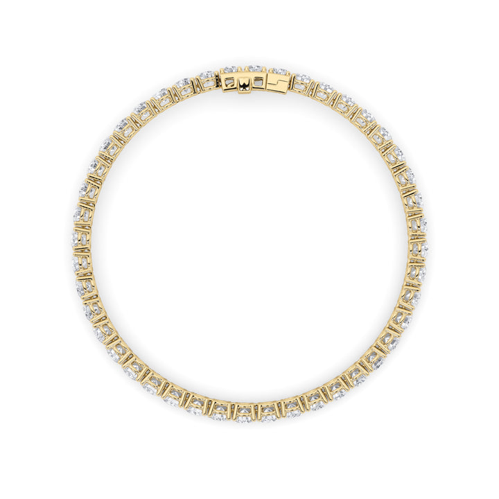 9.5CTW Round Shaped Lab Grown Diamond (F/VS) Bracelet in 14K Gold