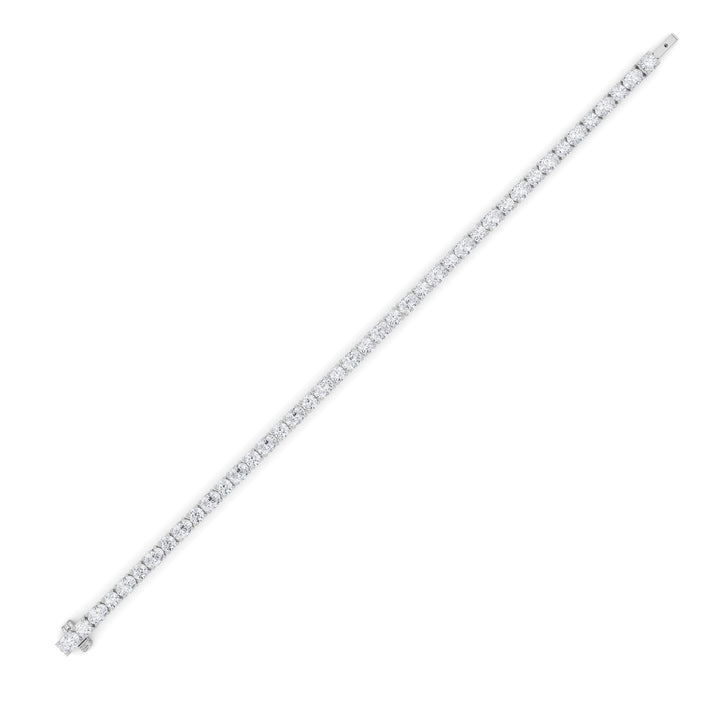 6.75CTW Oval Shaped Lab Grown Diamond (F/VS) Bracelet in 14K Gold