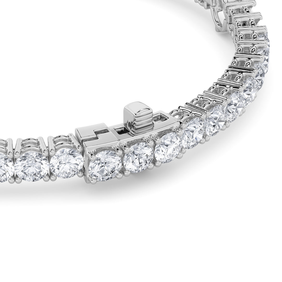10CTW Pear Shaped Lab Grown Diamond (F/VS) East West Station Bracelet in 14K Gold