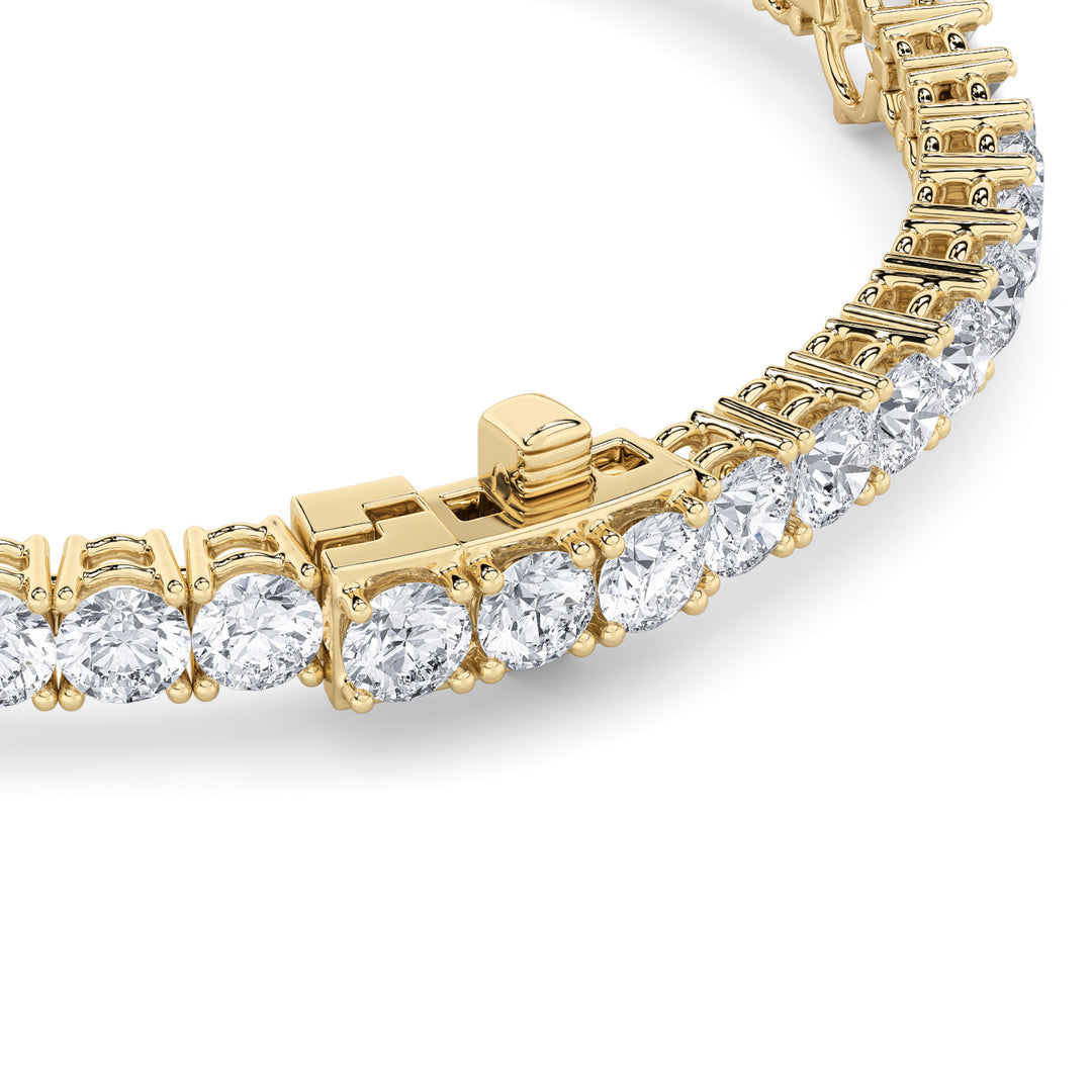 10CTW Pear Shaped Lab Grown Diamond (F/VS) East West Station Bracelet in 14K Gold