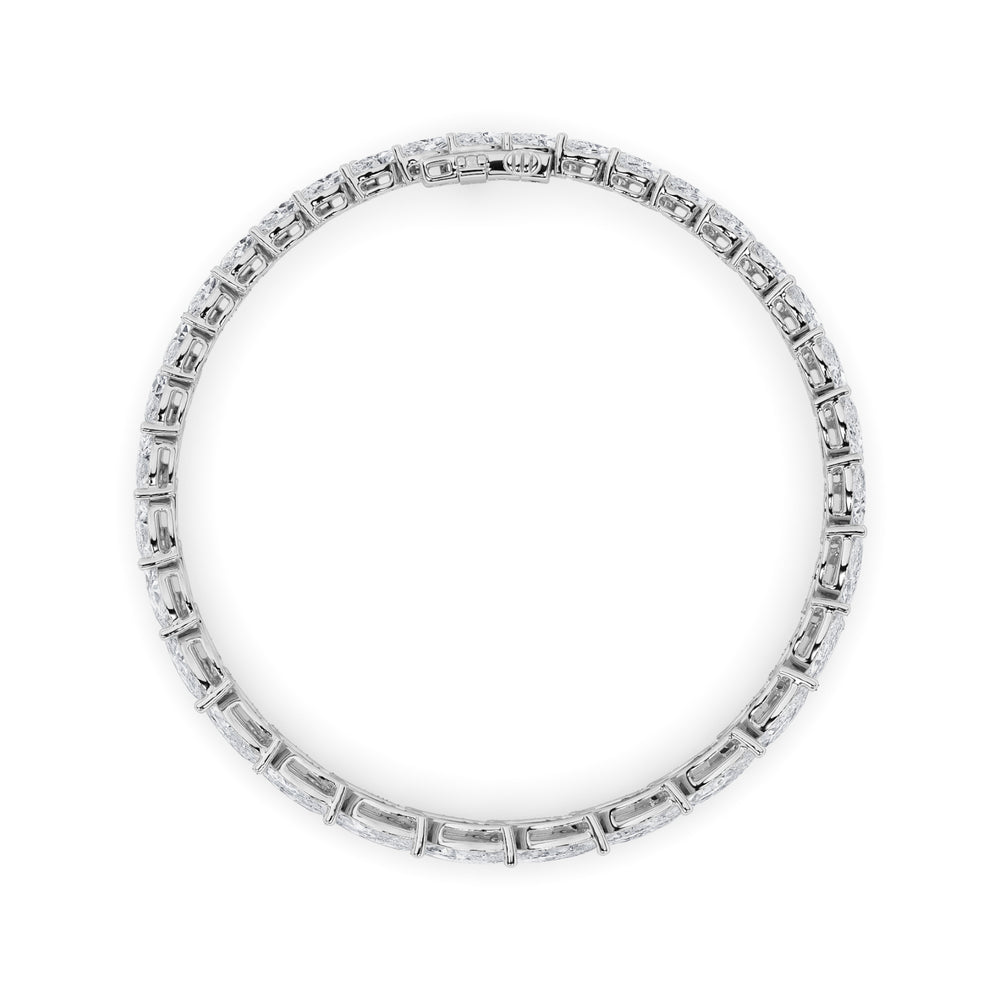 13CTW Marquise Shaped Lab Grown Diamond (F/VS) Fancy Bracelet in 14K Gold