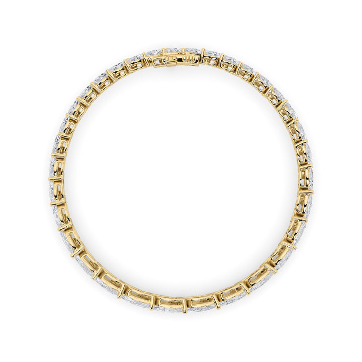 13CTW Marquise Shaped Lab Grown Diamond (F/VS) Fancy Bracelet in 14K Gold
