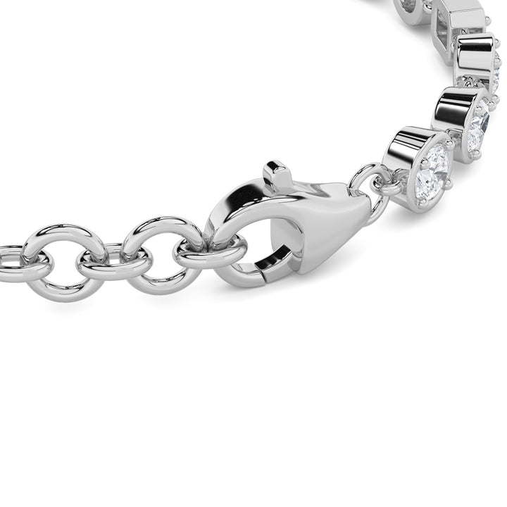 4CTW Mix Shaped Lab Grown Diamond (G/VS) Bracelet in 14K Gold
