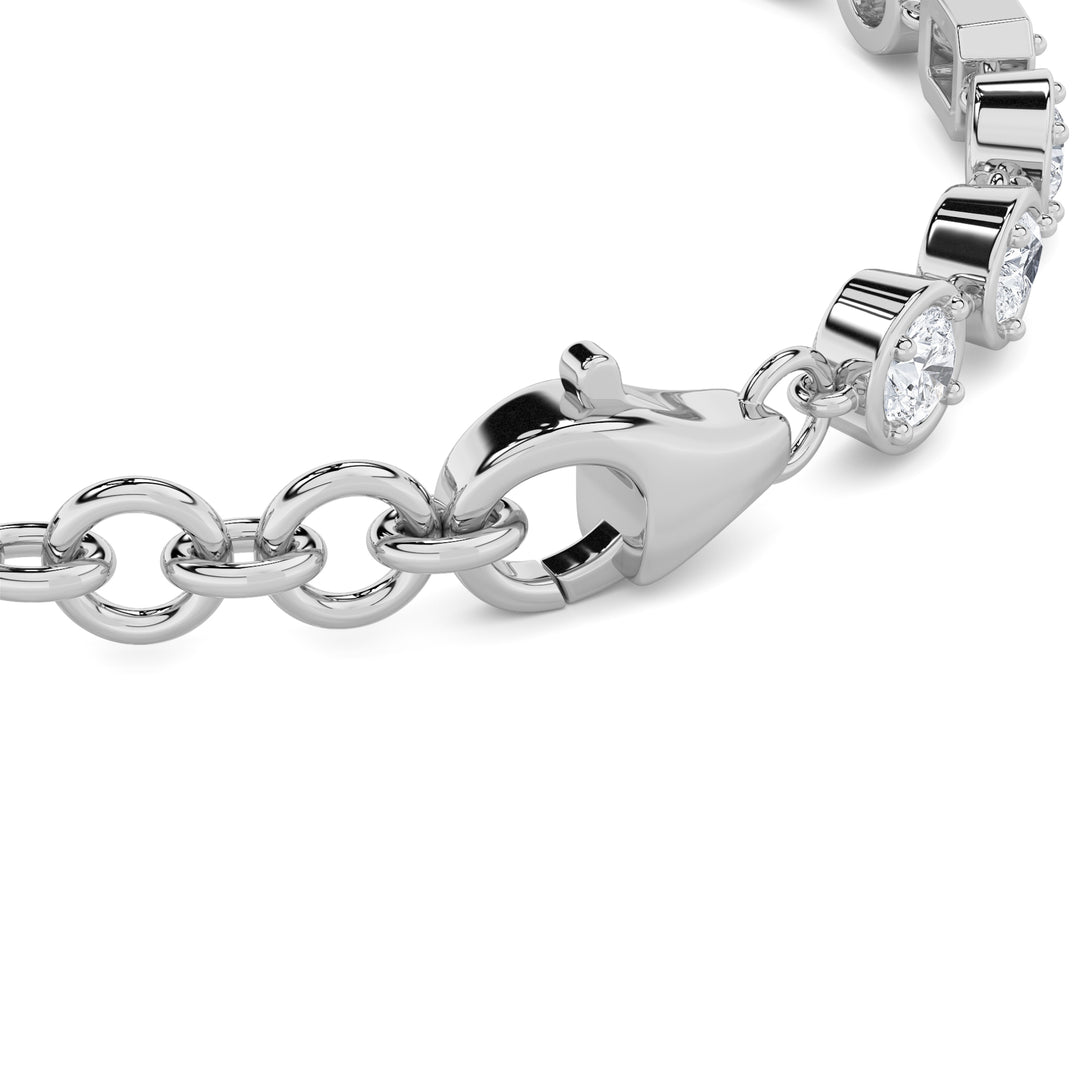 4CTW Mix Shaped Lab Grown Diamond (G/VS) Bracelet in 14K Gold