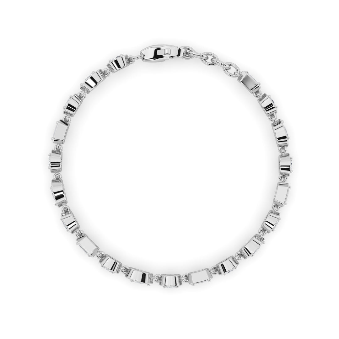 4CTW Mix Shaped Lab Grown Diamond (G/VS) Bracelet in 14K Gold