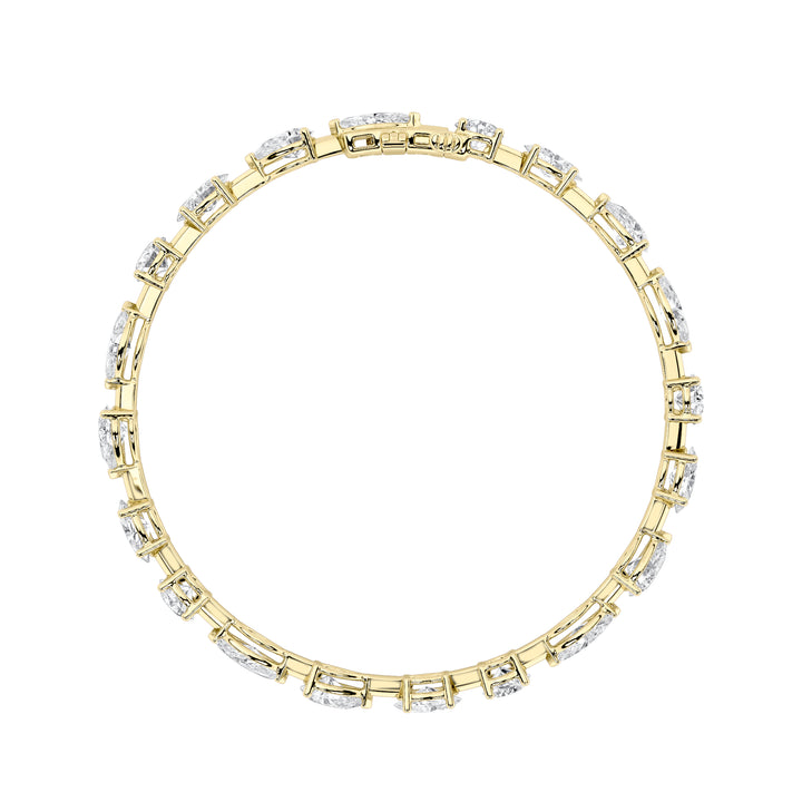 7CTW Mix Shaped Lab Grown Diamond (F/VS) Bracelet in 14K Gold