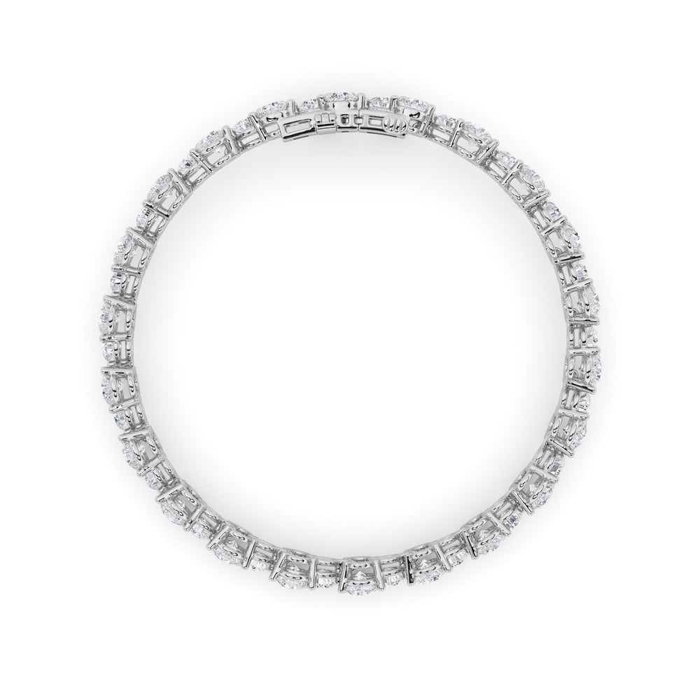 13CTW Round Shaped Lab Grown Diamond (F/VS) Cluster Bracelet in 14K Gold