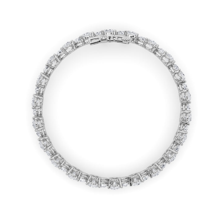 13CTW Round Shaped Lab Grown Diamond (F/VS) Cluster Bracelet in 14K Gold