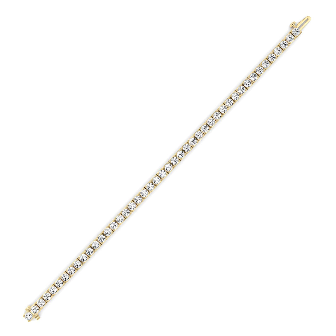 10CTW Round Shaped Lab Grown Diamond (F/VS) Bracelet in 14K Gold