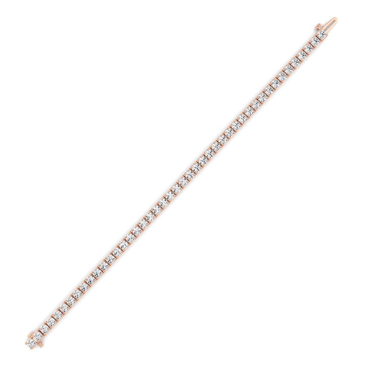 10CTW Round Shaped Lab Grown Diamond (F/VS) Bracelet in 14K Gold