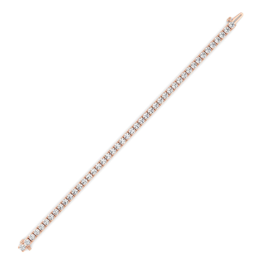 10CTW Round Shaped Lab Grown Diamond (F/VS) Bracelet in 14K Gold