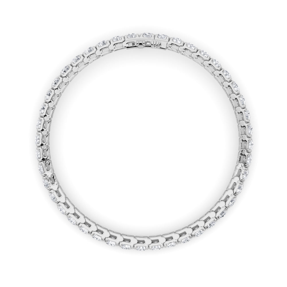 10.25CTW Round Shaped Lab Grown Diamond (F/VS) Bracelet in 14K Gold