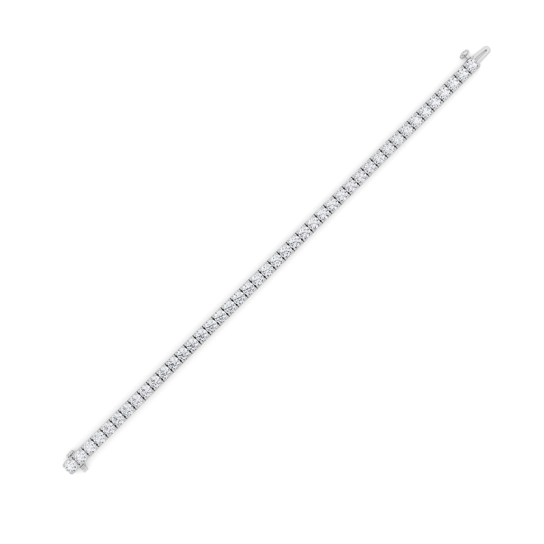 8CTW Round Shaped Lab Grown Diamond (F/VS) Bracelet in 14K Gold