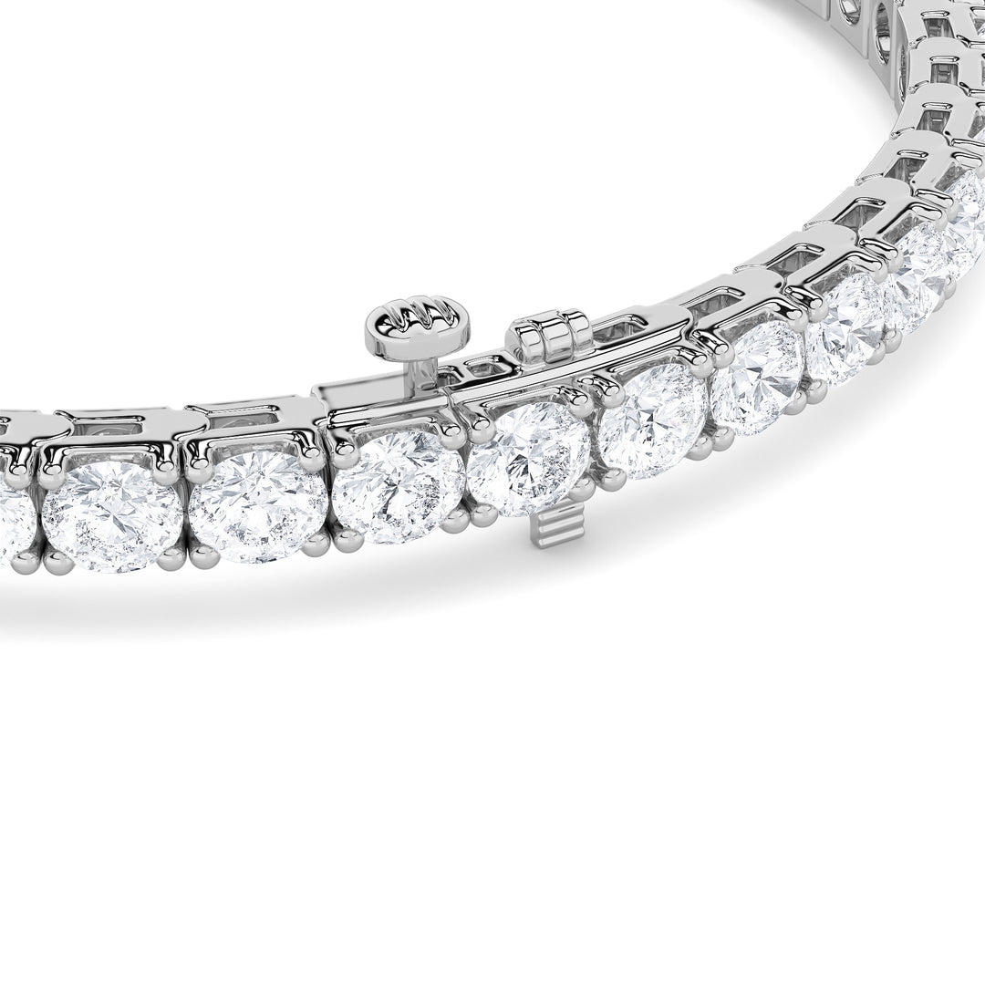 8CTW Round Shaped Lab Grown Diamond (F/VS) Bracelet in 14K Gold