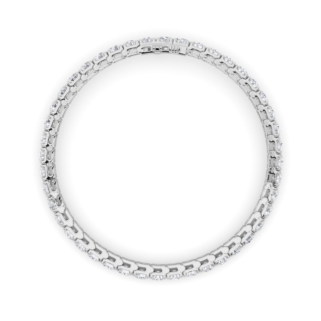 8CTW Round Shaped Lab Grown Diamond (F/VS) Bracelet in 14K Gold