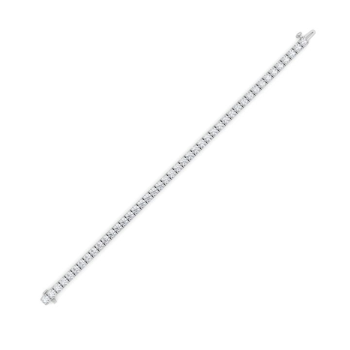 9CTW Round Shaped Lab Grown Diamond (F/VS) Bracelet in 14K Gold