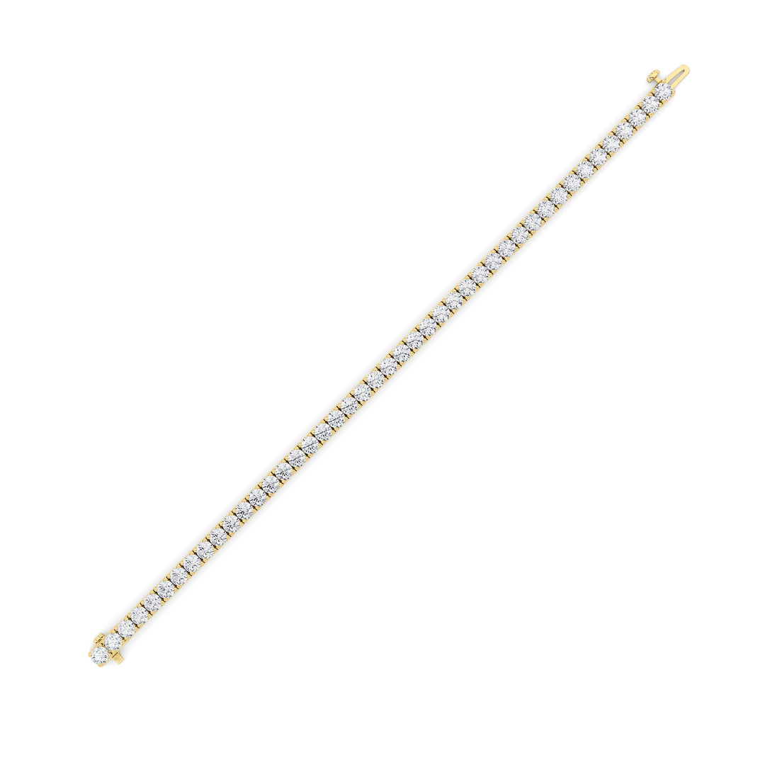 9CTW Round Shaped Lab Grown Diamond (F/VS) Bracelet in 14K Gold
