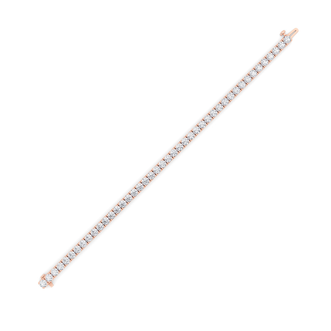 9CTW Round Shaped Lab Grown Diamond (F/VS) Bracelet in 14K Gold