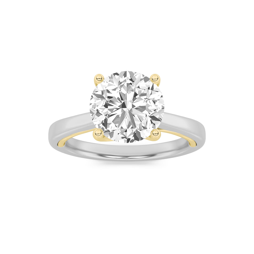 14K WY 2ct Lab Diamond Solitaire Ring G+VS+